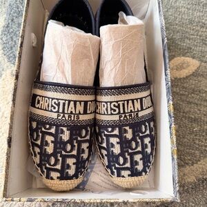 Women's Navy & Cream Espadrille Flats